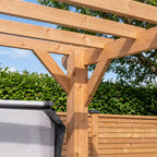 Flat & Open Roof Planed British Larch Pergola