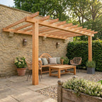 Ruby Lean-To Open Roof Planed British Larch Pergola
