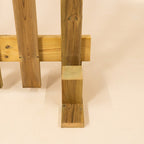 Portable Freestanding Scandinavian Redwood Treated Picket Fence Panel