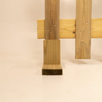 Portable Freestanding Scandinavian Redwood Treated Picket Fence Panel