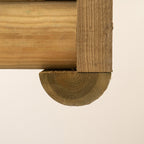 Scandinavian Redwood Half-Round Garden Planter