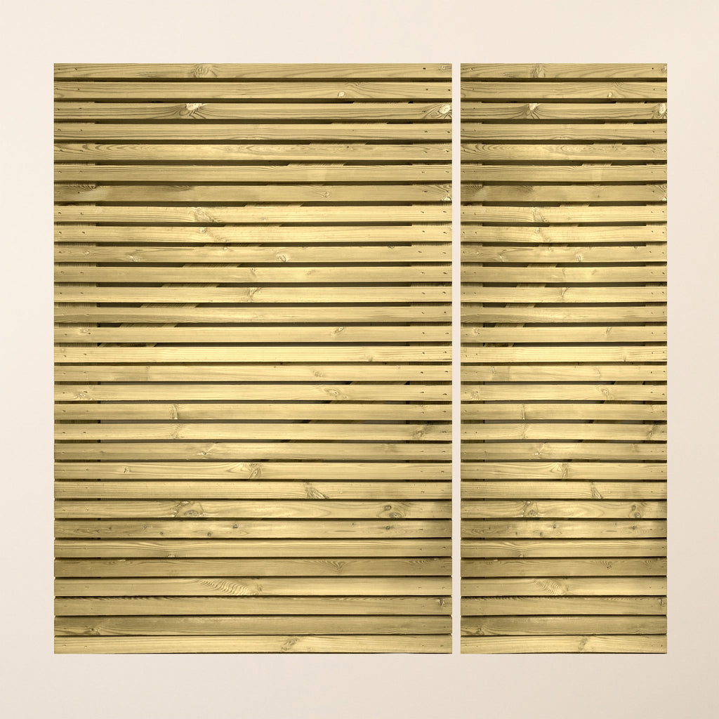 Scandinavian Redwood 3/4 & 1/4 Split Slatted Gate