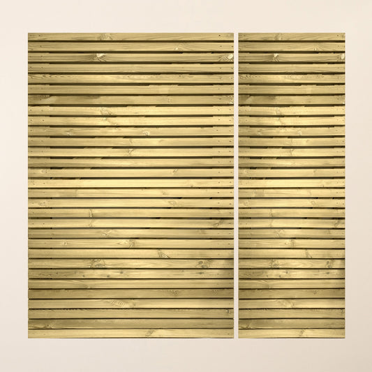 Scandinavian Redwood 3/4 & 1/4 Split Slatted Gate