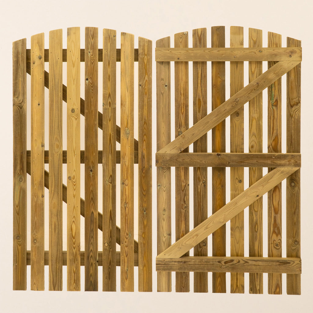 Premium Curved Top Picket Gate (1.5m High)