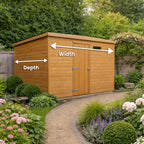 Ruby Pent Roof Cedar Shadow Gap Security Shed