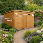 Pent Roof Cedar Shadow Gap Security Shed