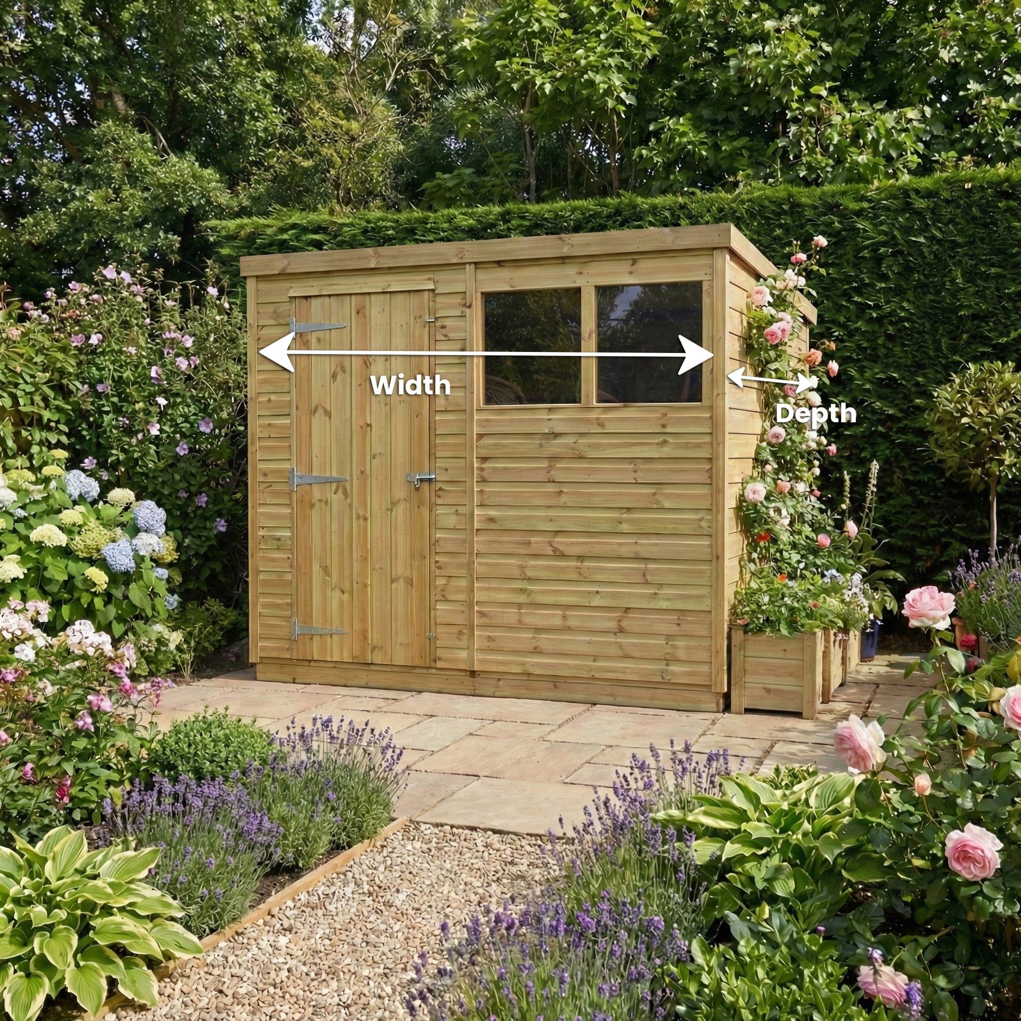Ruby Pent Felt Roof Wooden Shed