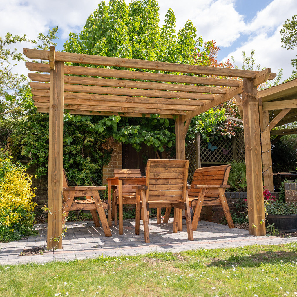 Wooden Pergola - Flat & Open Roof
