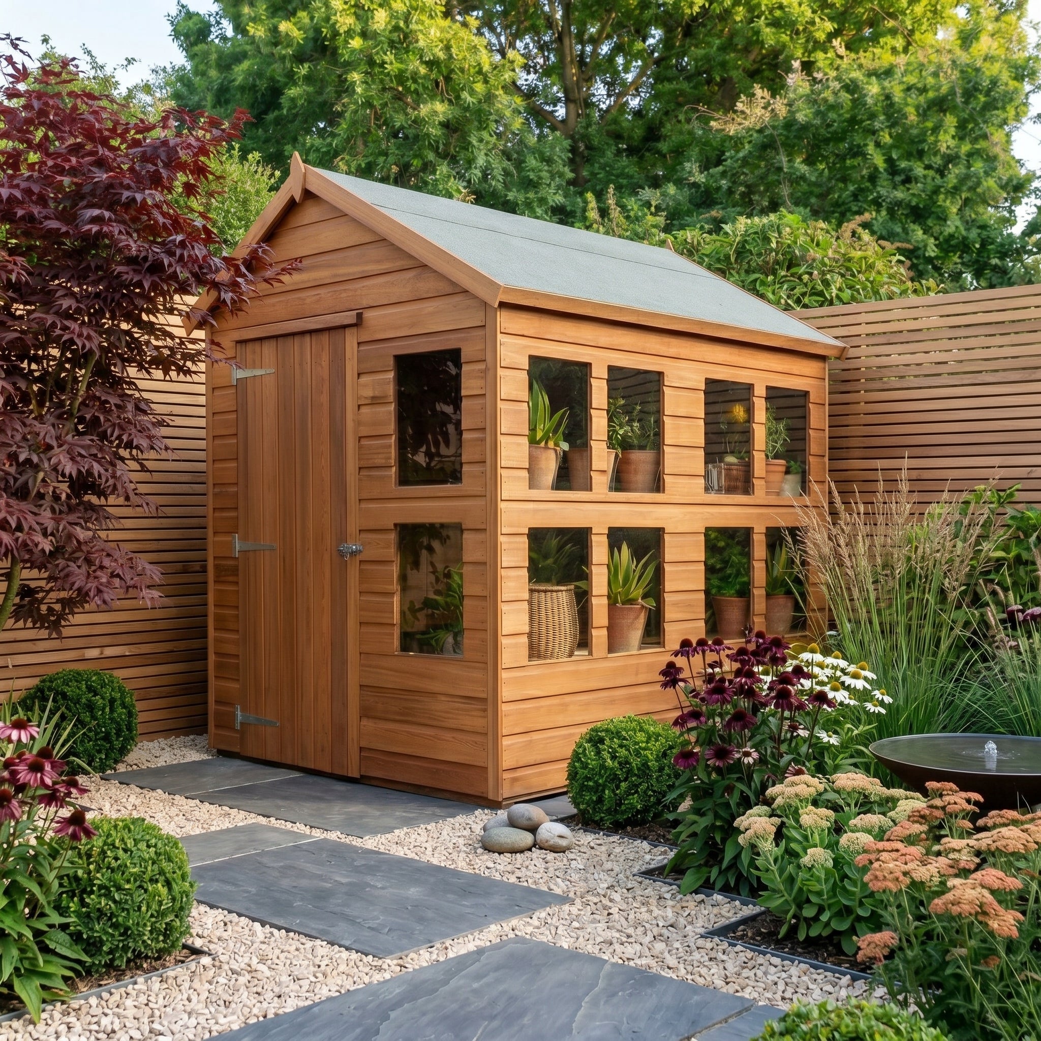 Apex Roof Cedar Potting Shed