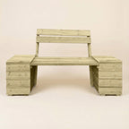 Redwood Planter & Bench Combination With Backrest