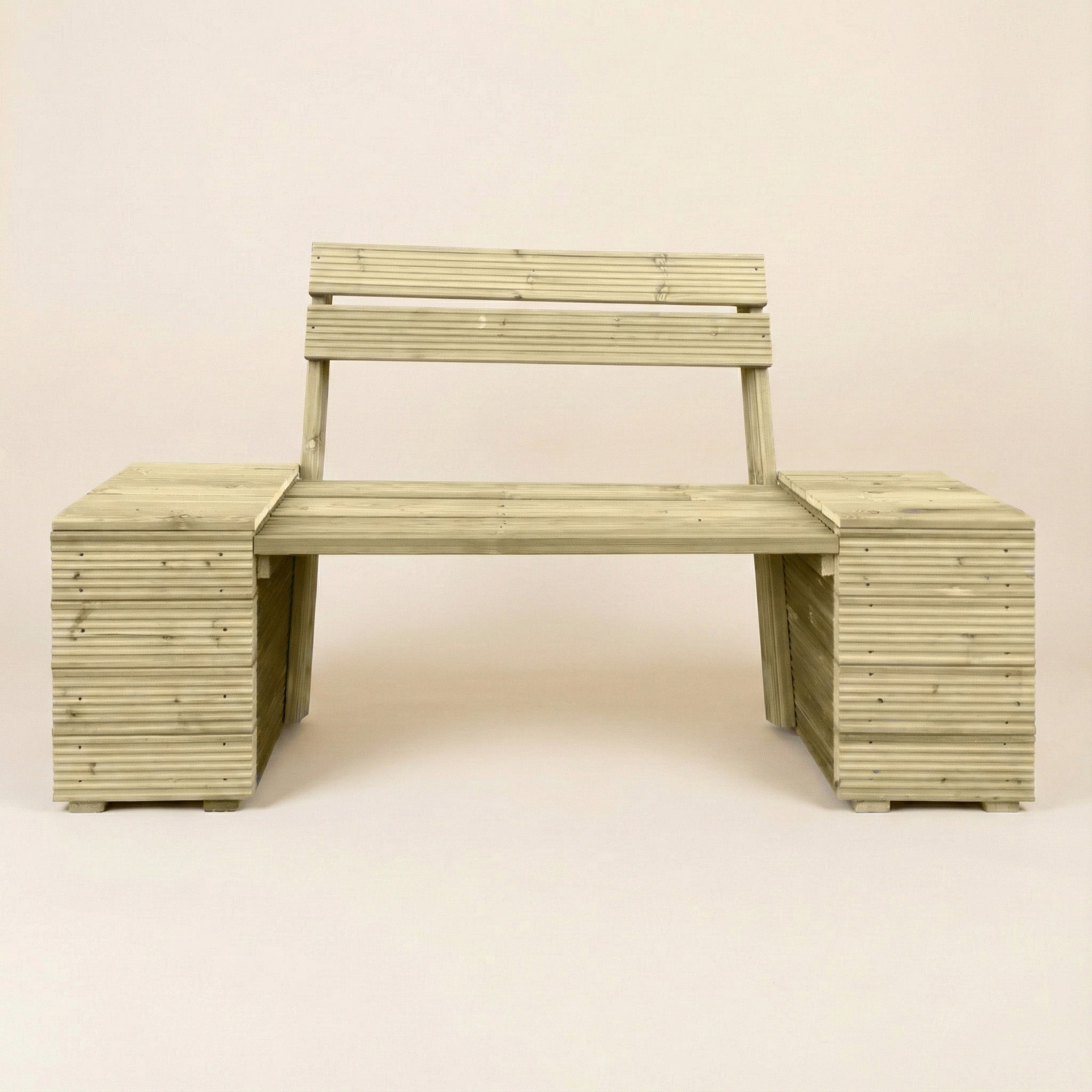 Redwood Planter & Bench Combination With Backrest