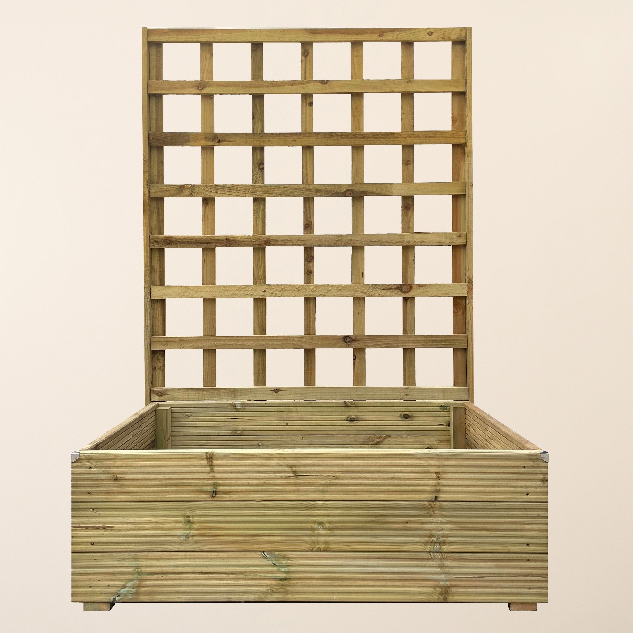Scandinavian Redwood Deluxe Decking Planter With Trellis