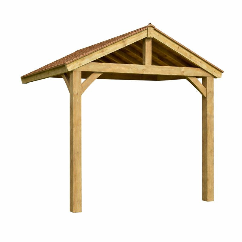 Apex Featheredge Roof Full Height Pressure-Treated Porch (2 Posts)