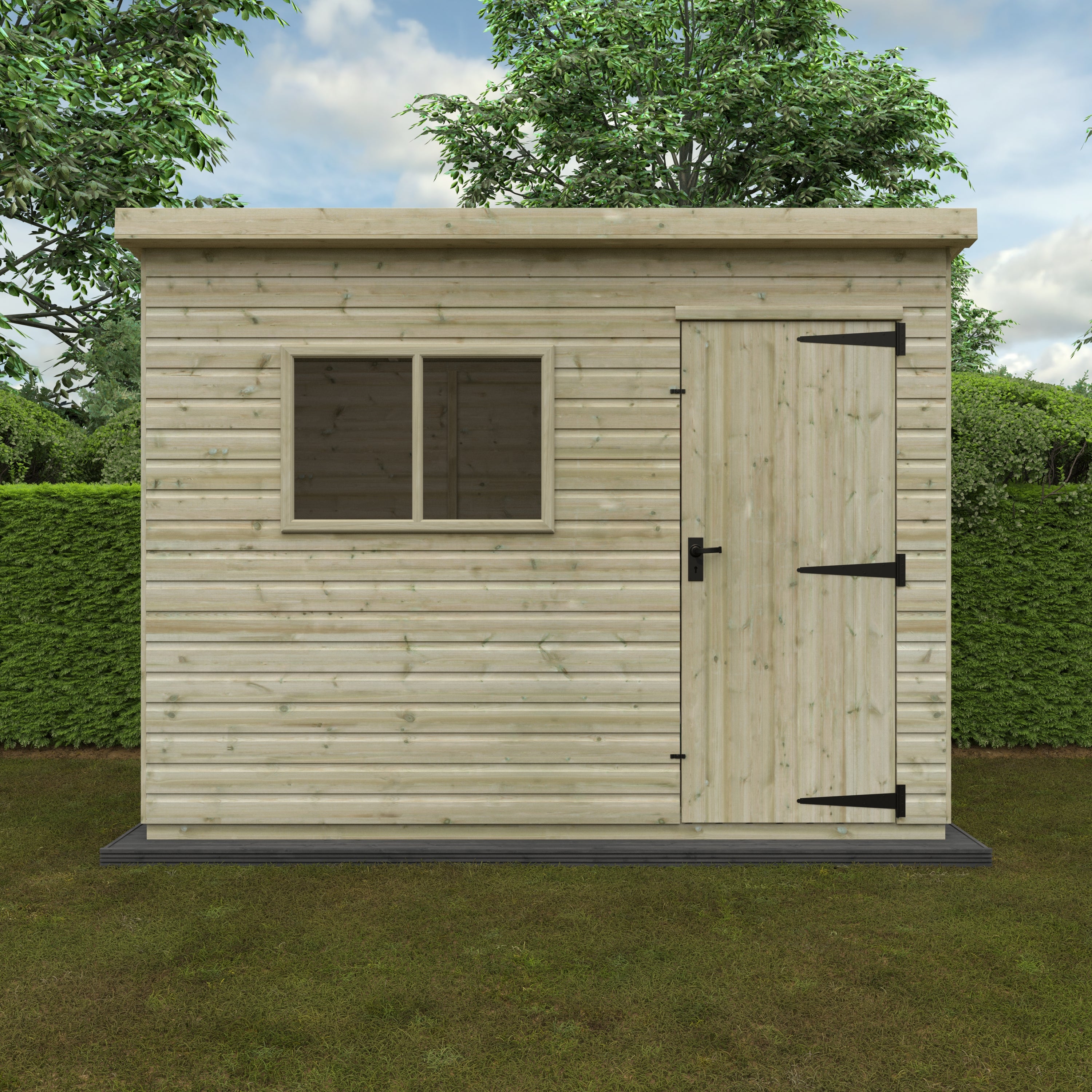 Tanalised Deluxe Pent Shed