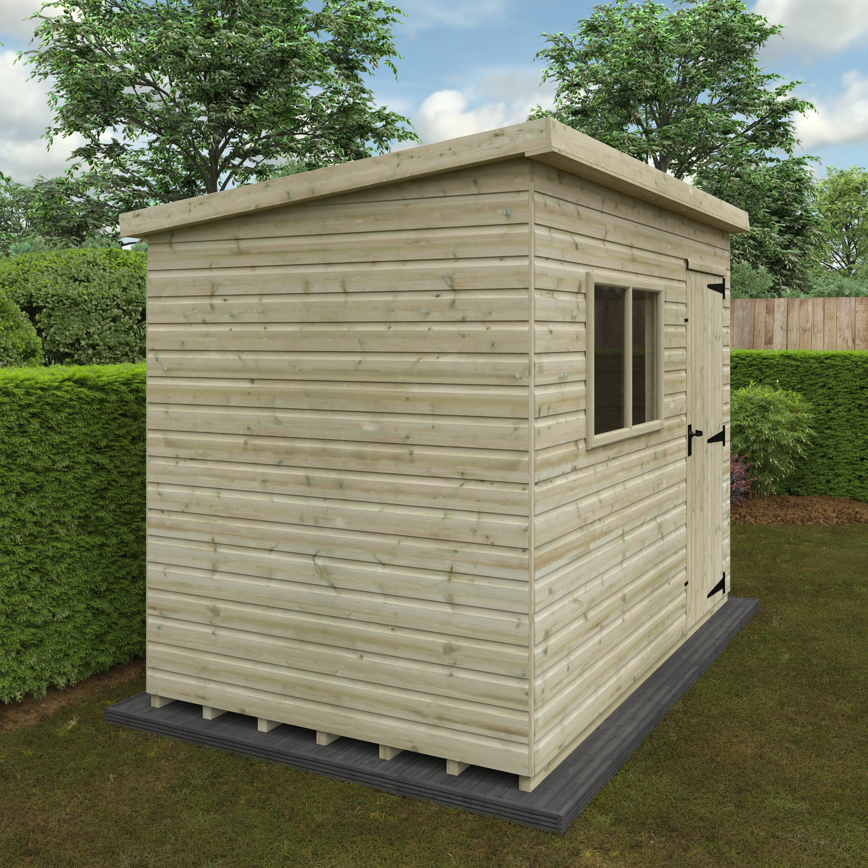 Tanalised Deluxe Pent Shed