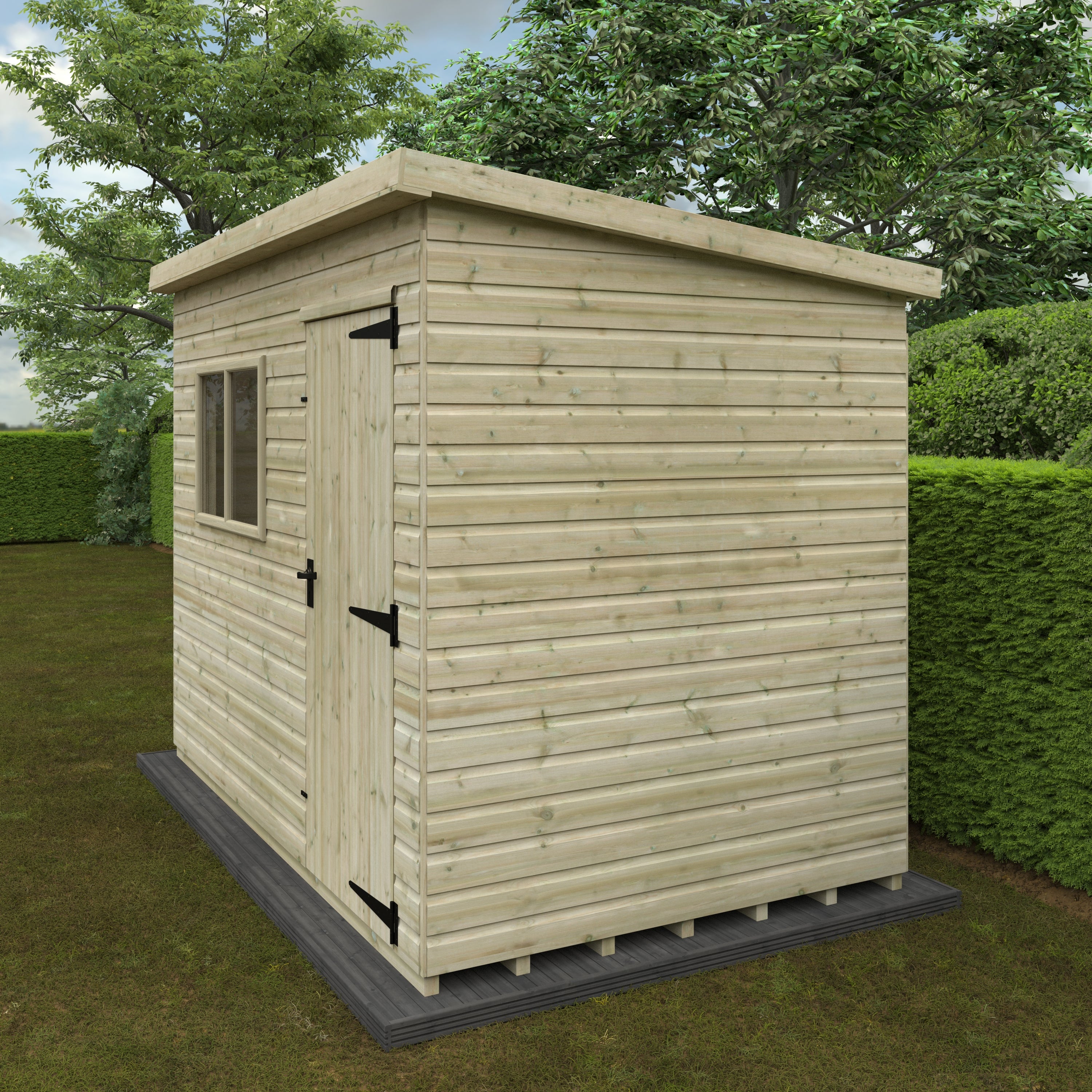 Tanalised Deluxe Pent Shed