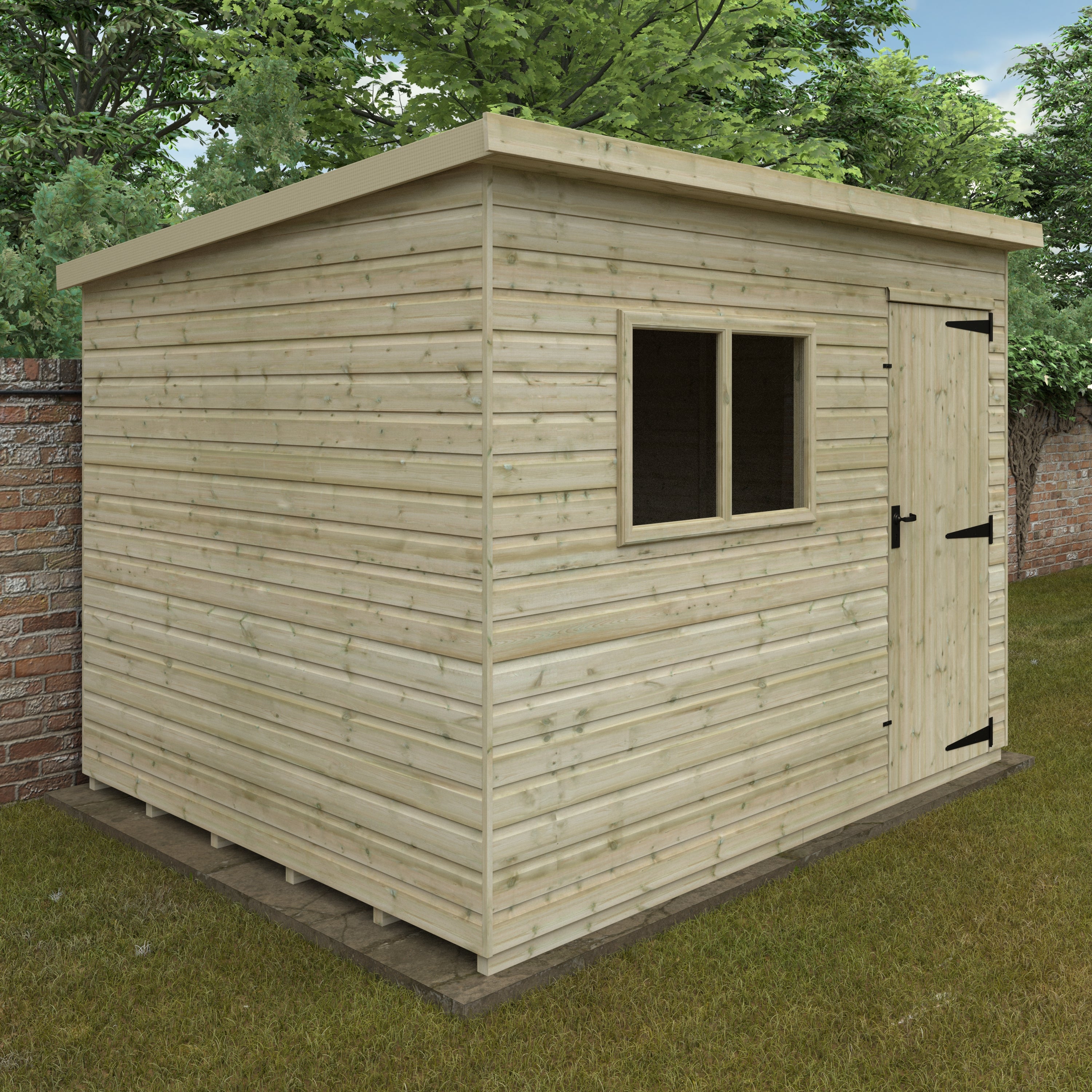 Tanalised Deluxe Pent Shed