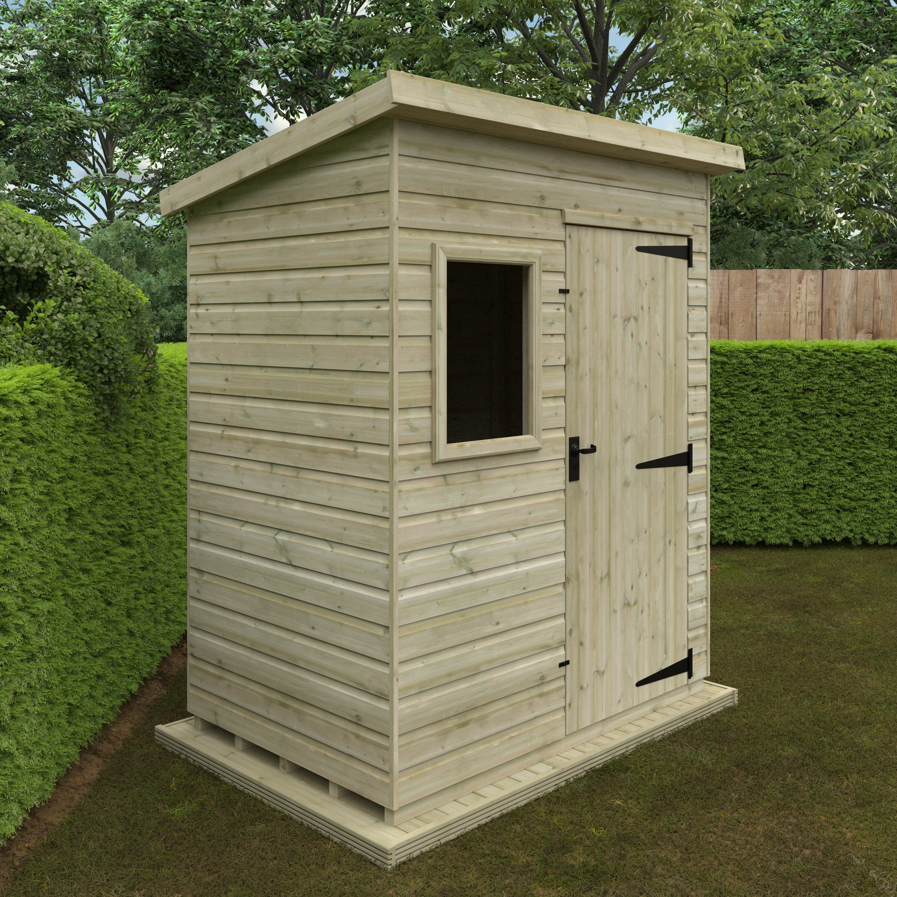 Tanalised Deluxe Pent Shed
