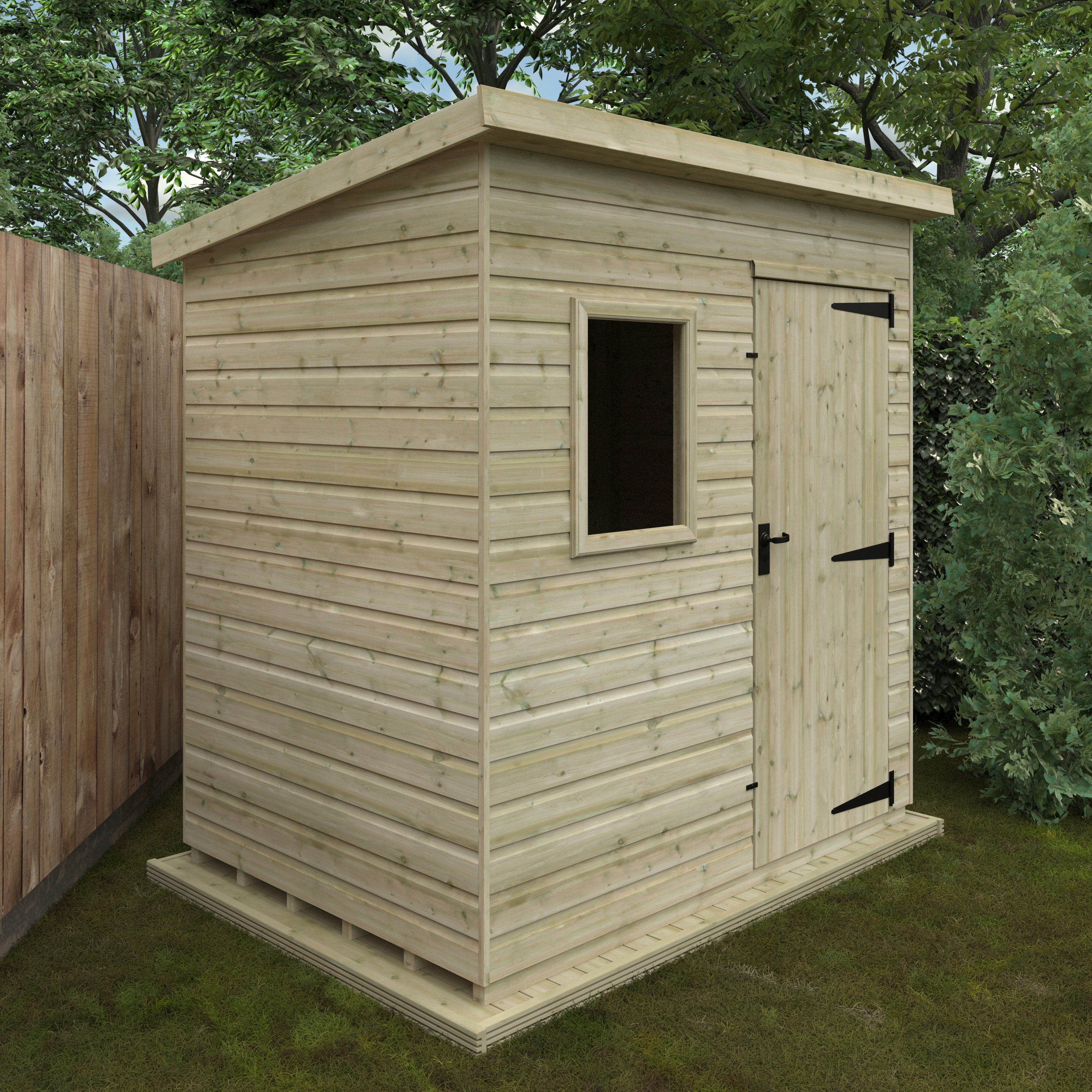 Tanalised Deluxe Pent Shed