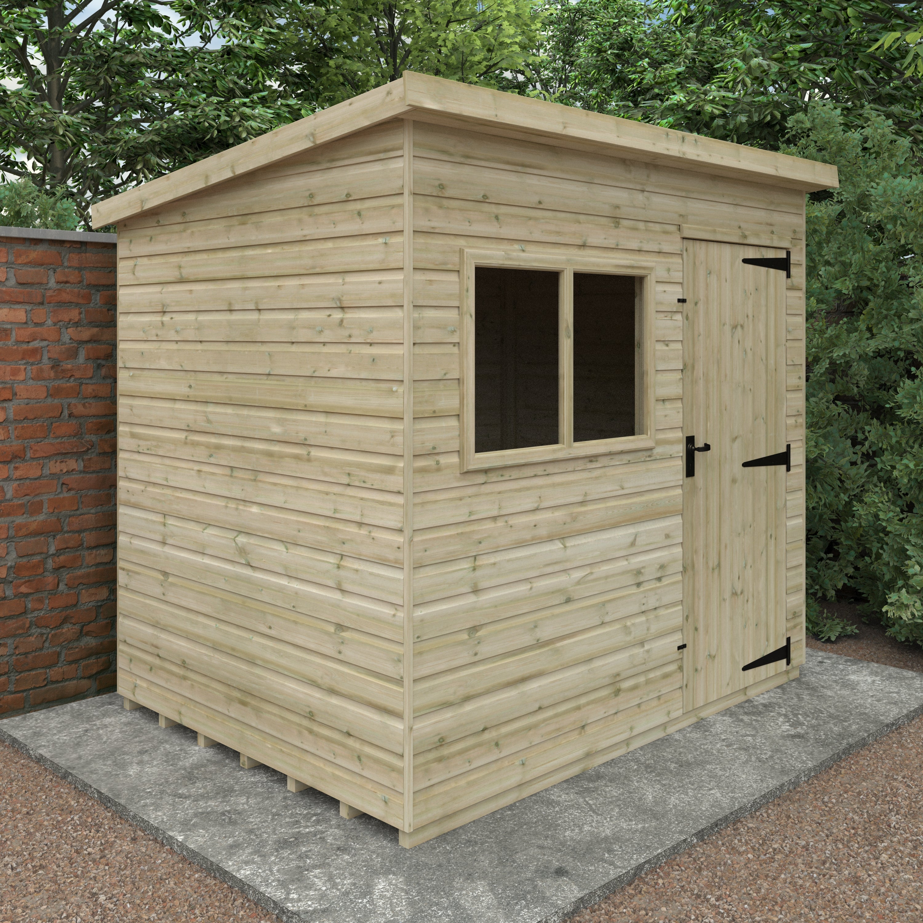 Tanalised Deluxe Pent Shed