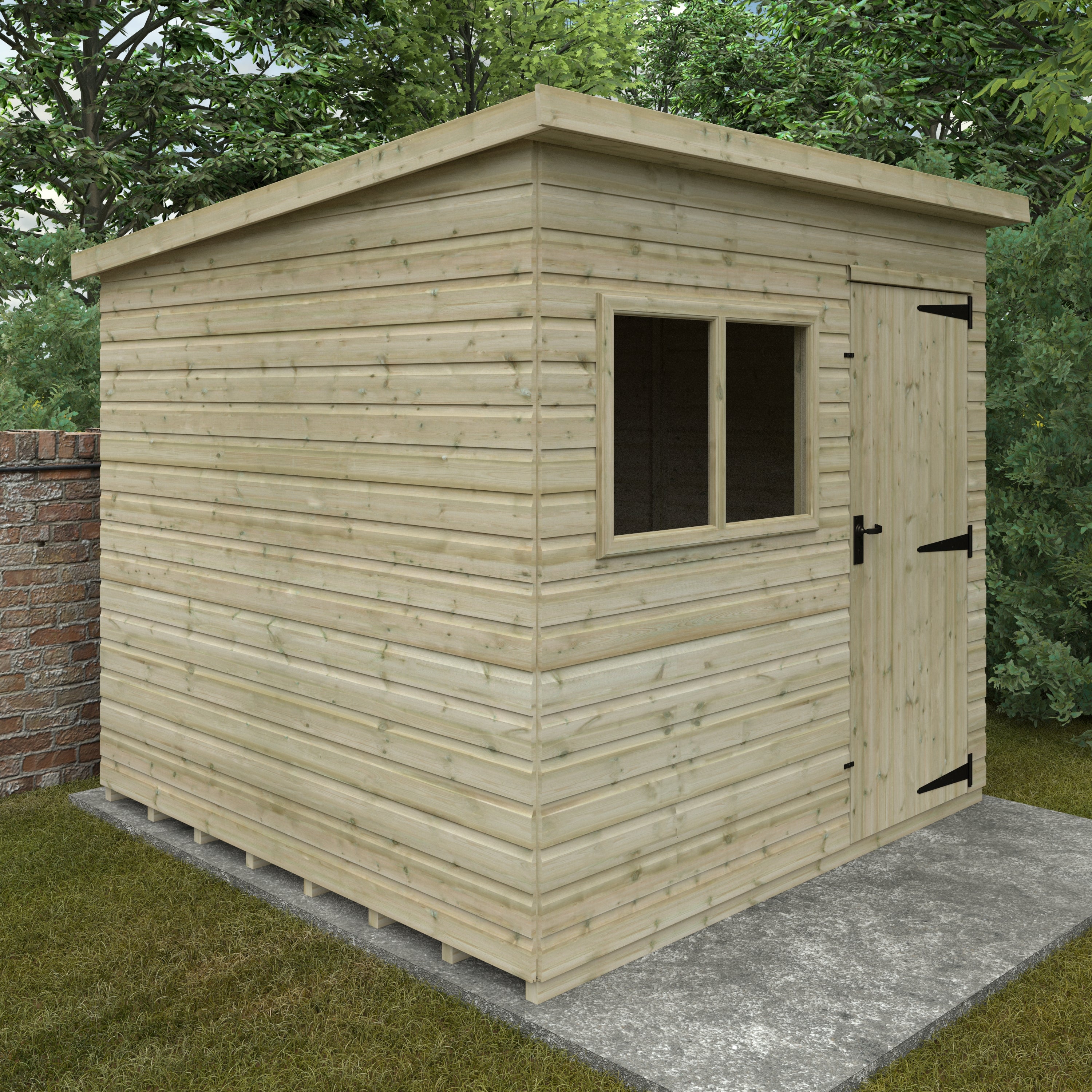Tanalised Deluxe Pent Shed