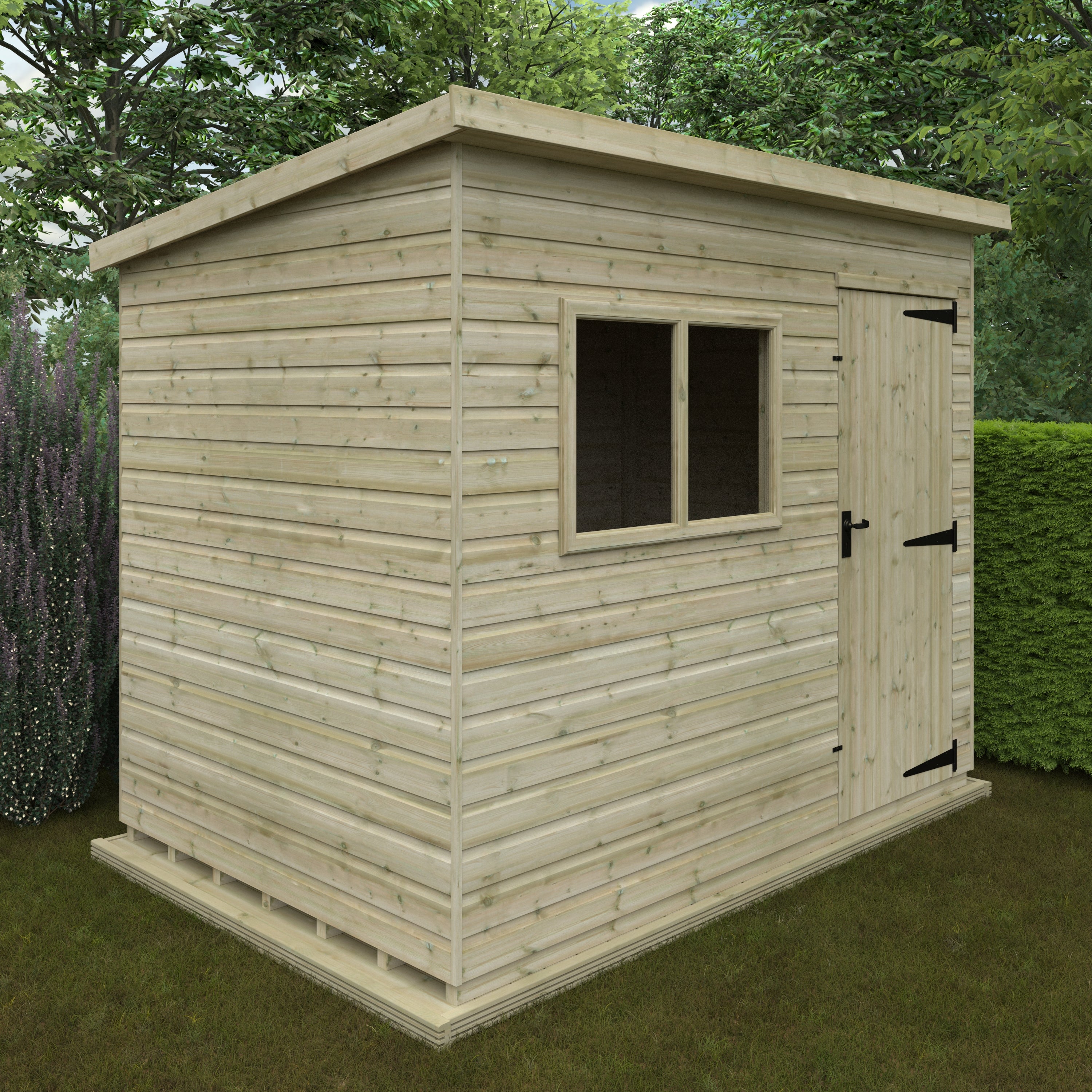 Tanalised Deluxe Pent Shed