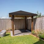 Ruby 4 Pitch Katepal Black Shingle Roof Wooden Gazebo