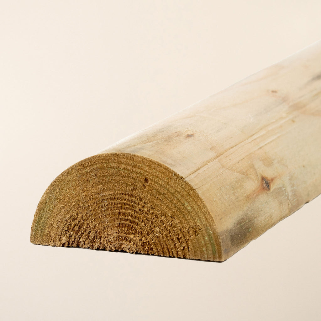 Redwood 100mm Treated Half-Round Rails