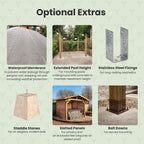 Lean-To Corrugated Clear Roof Planed British Cedar Gazebo