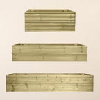 Scandinavian Redwood Raised Decking Bed