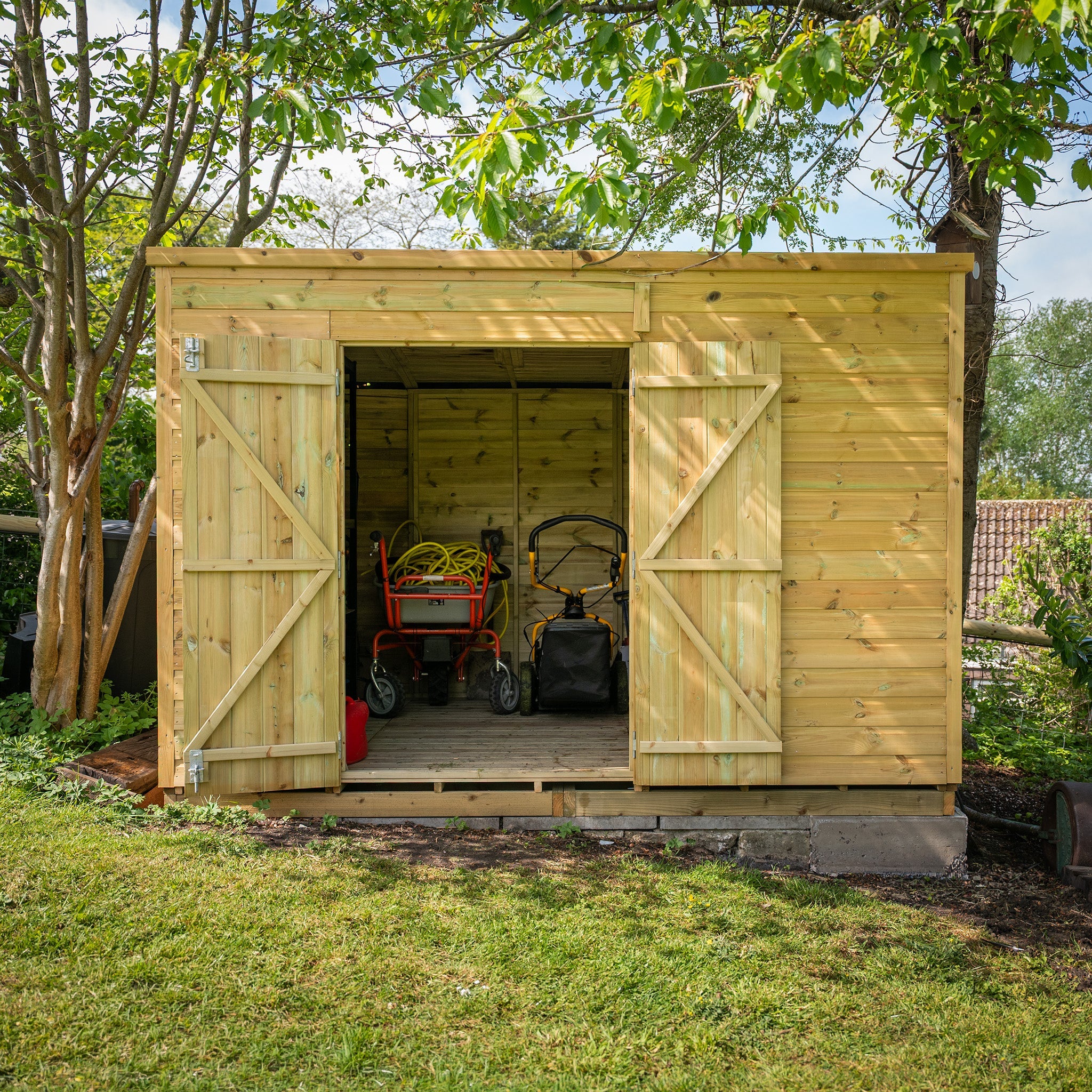 Pent Felt Roof Premium Pressure Treated Wooden Shed