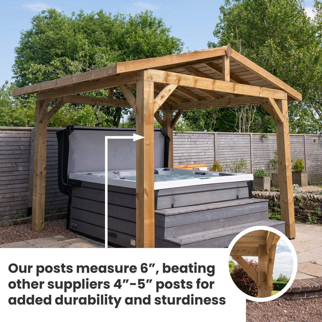 Wooden Pergola - Flat & Open Roof