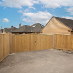Swan Neck Scandinavian Redwood Gate Pair