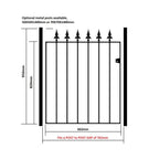 Saltash Steel Flat Top Garden Gate