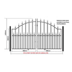 Saltash Steel Bow Top Driveway Gate