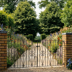 St Austell Steel Flat Top Steel Driveway Gate