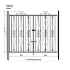 St Austell Steel Flat Top Steel Driveway Gate