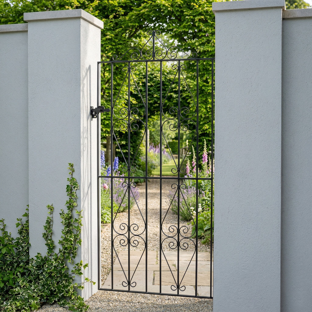 St Austell Steel Flat Top Tall Garden Gate