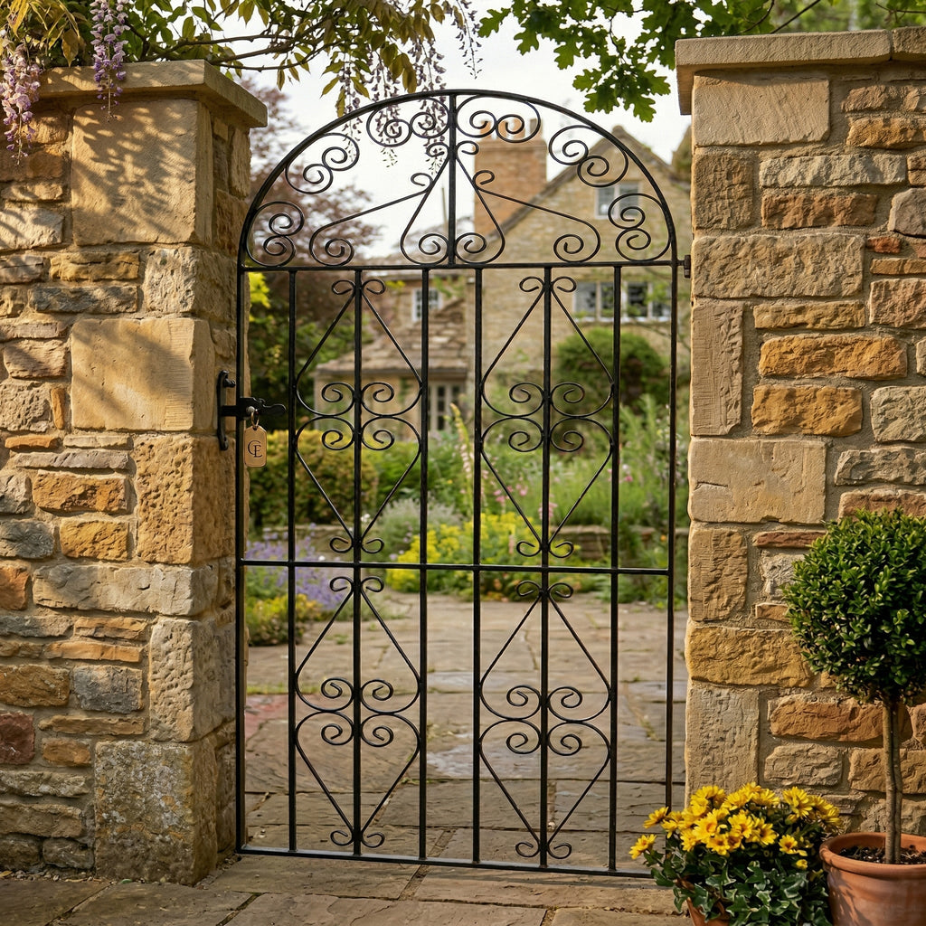 St Austell Steel Bow Top Tall Garden Gate