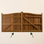 Iroko Thicker Bottom / Middle Rail for Gates (Allows for Automation - Pair)