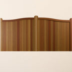 Iroko Swan Neck Driveway Gate Pair
