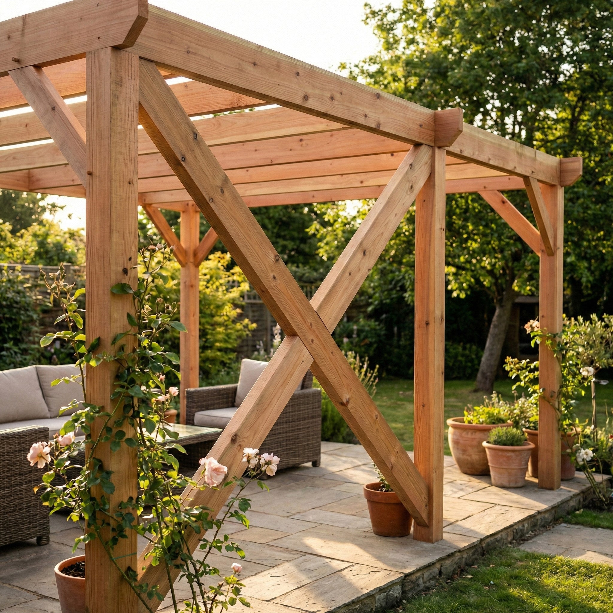 Scandinavian Redwood Planed Square Edge 50mm x 50mm Cladding (Bracing)