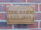 Personalised Oak Entrance Gate Sign