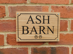 Personalised Oak Entrance Gate Sign