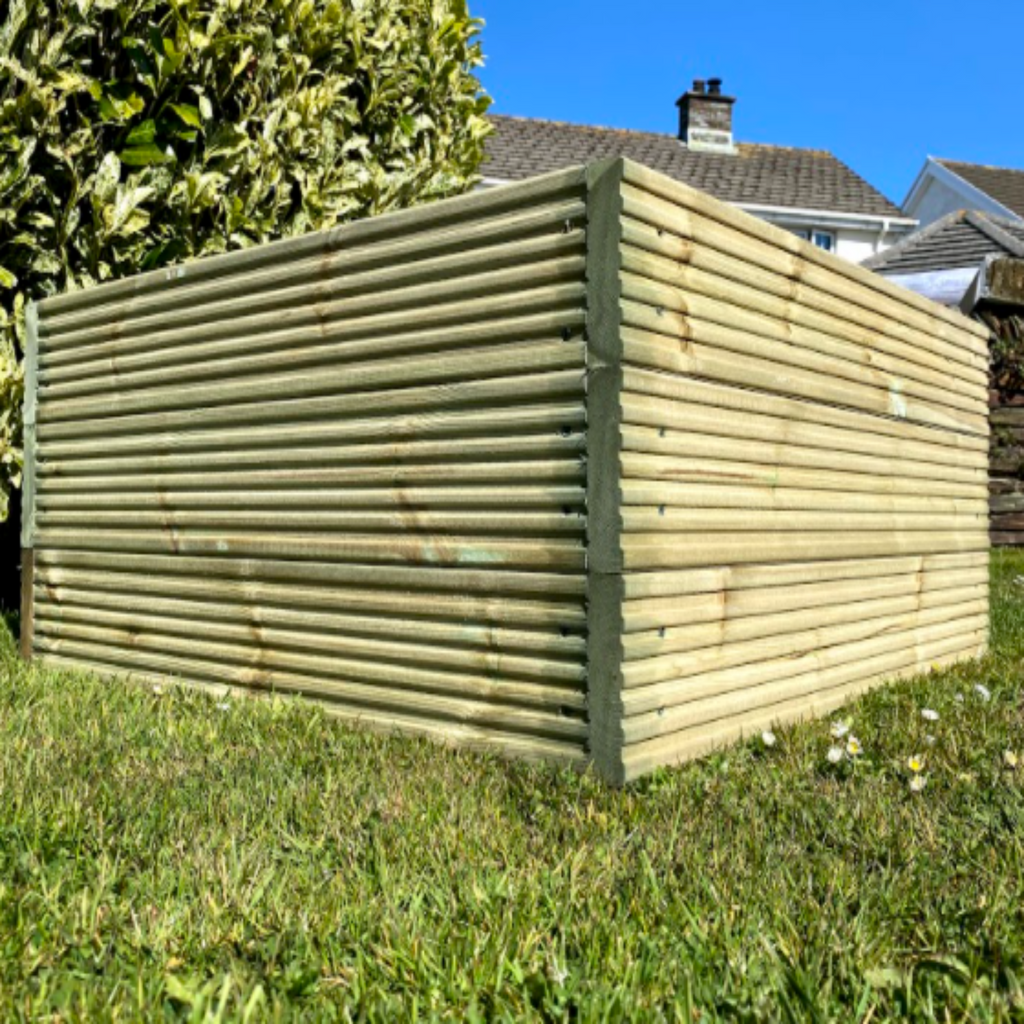 Scandinavian Redwood Raised Decking Bed