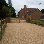 Planed Scandinavian Redwood 5-Bar Field/Driveway Gate