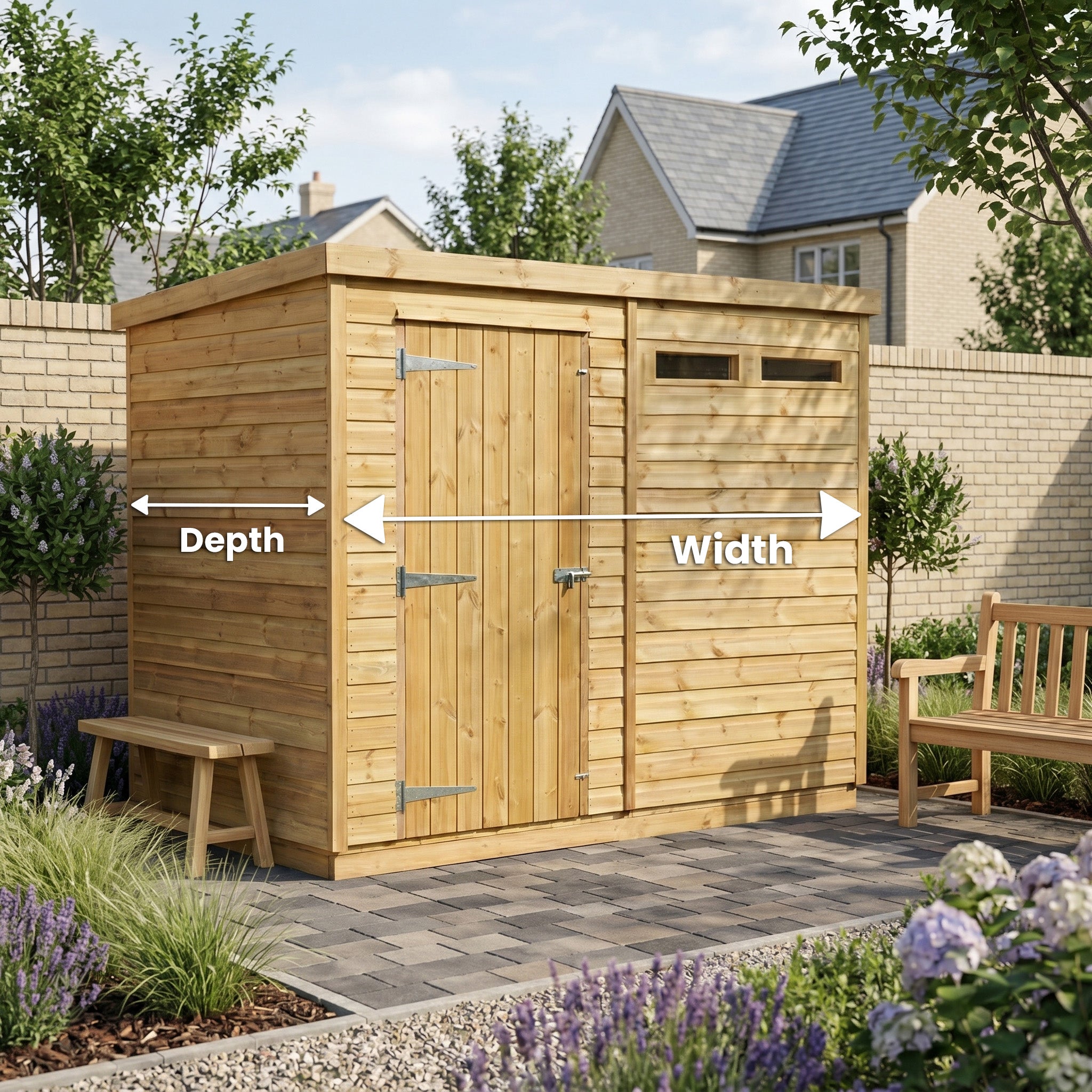 Ruby Pent Felt Roof Security Shed