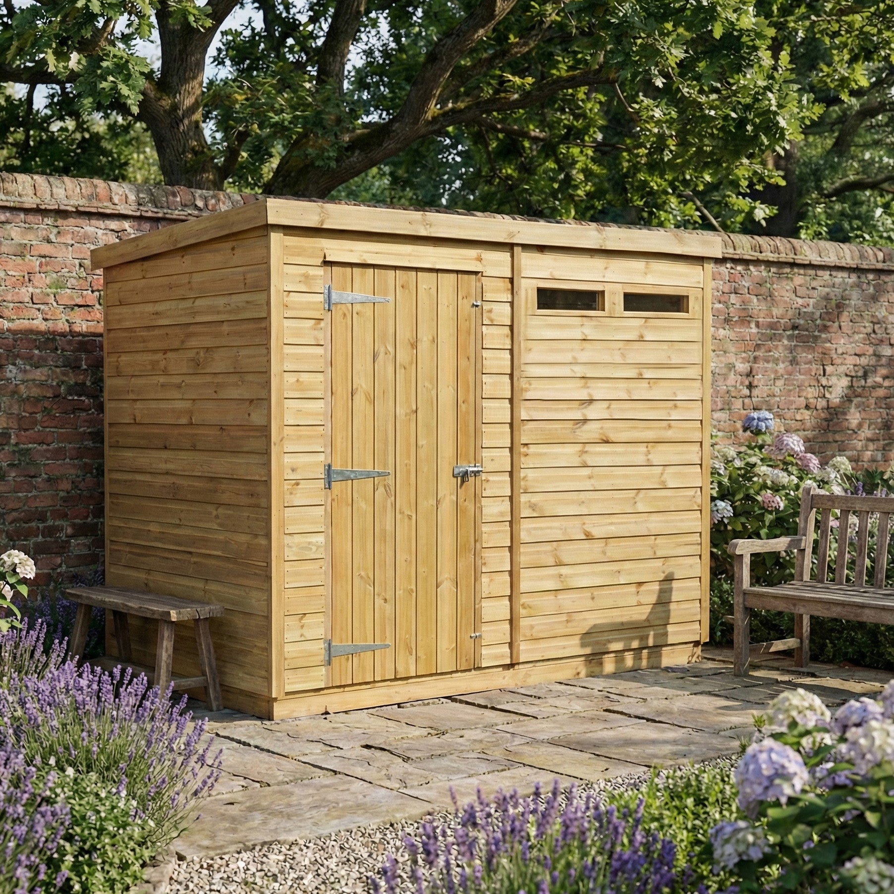 Ruby Pent Felt Roof Security Shed