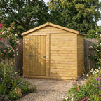 Apex Felt Roof Pressure Treated Timber Security Shed
