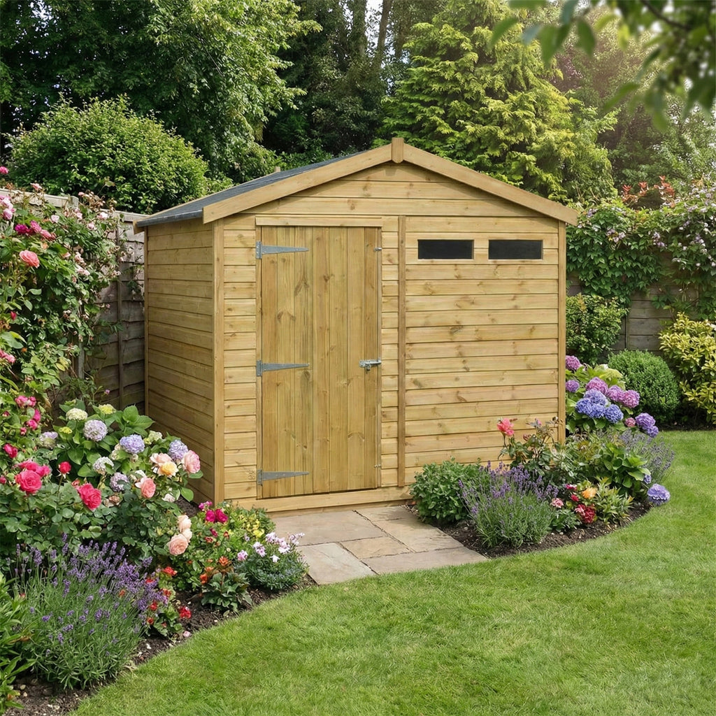 Ruby Apex Felt Roof Security Shed